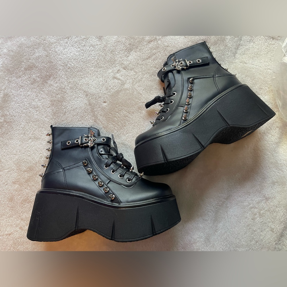 Goth Studded Ankle Boots SZ 7.5